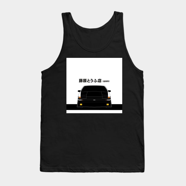 Initial D Toyota AE86 Tofu decal running in the 90s Tank Top by XOXOX